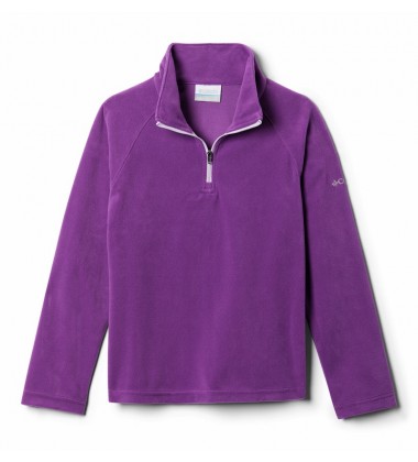 Columbia flisinis džemperis mergaitėms Glacial Fleece Half Zip. Spalva violetinė