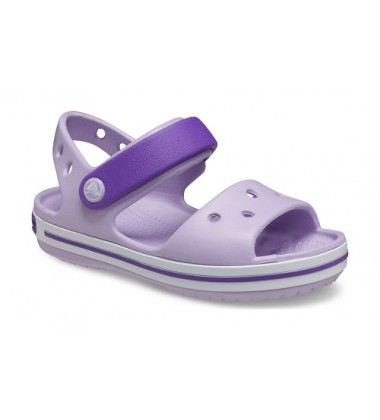 Crocs™ Crocband Sandal Kids basutės. Spalva šviesiai violetinė / tamsiai violetinė