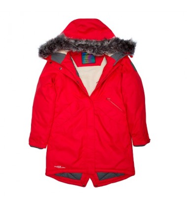 Huppa moteriška žiemos striukė - paltukas VIVIAN. Spalva ryškiai raudona 2021/2022