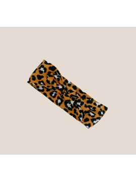 Šponkės plati galvos juostelė. Spalva garstyčių leopardas
