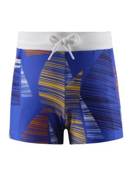 Reima plaukimo šortukai TONGA. Spalva mėlyna su oranžiniu / geltonu printu