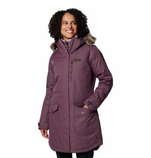 Naujiena! Columbia moteriška striukė Suttle Mountain™ Long Insulated Jacket. Spalva bordinė