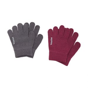Naujiena! Huppa pavasario / rudenio pirštinės 2in1 LEVI 2. Spalva bordinė / pilka