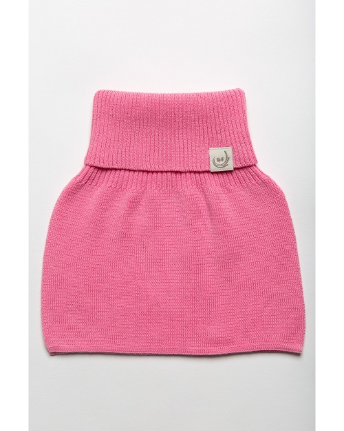 Knitas šukuotinės medvilnės pavasarinė-rudeninė apykaklė-šalikėlis. Spalva rožinė Knitas šukuotinės medvilnės pavasarinė-rudeninė apykaklė-šalikėlis. Spalva rožinė