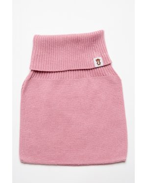 Knitas šukuotinės medvilnės pavasarinė-rudeninė apykaklė-šalikėlis. Spalva sendinta rožė