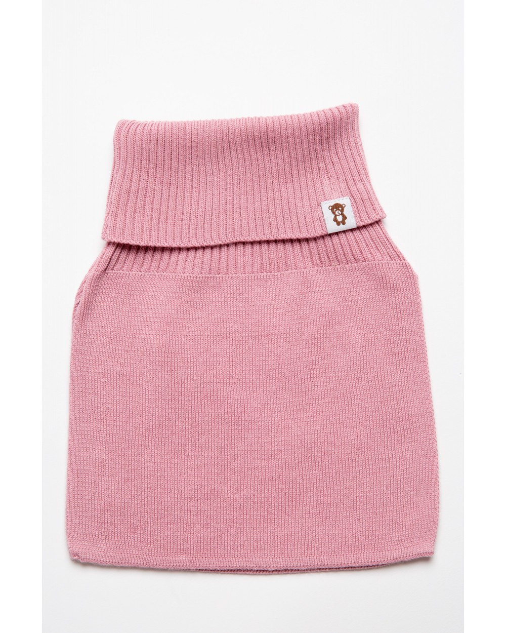 Knitas šukuotinės medvilnės pavasarinė-rudeninė apykaklė-šalikėlis. Spalva sendinta rožė Knitas šukuotinės medvilnės pavasarinė-rudeninė apykaklė-šalikėlis. Spalva sendinta rožė