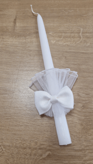 Krikšto žvakė 30cm su kaspinėliu