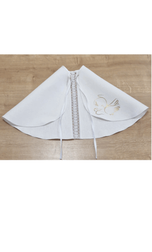 Krikšto lininė skraistė su angeliuku 32cm